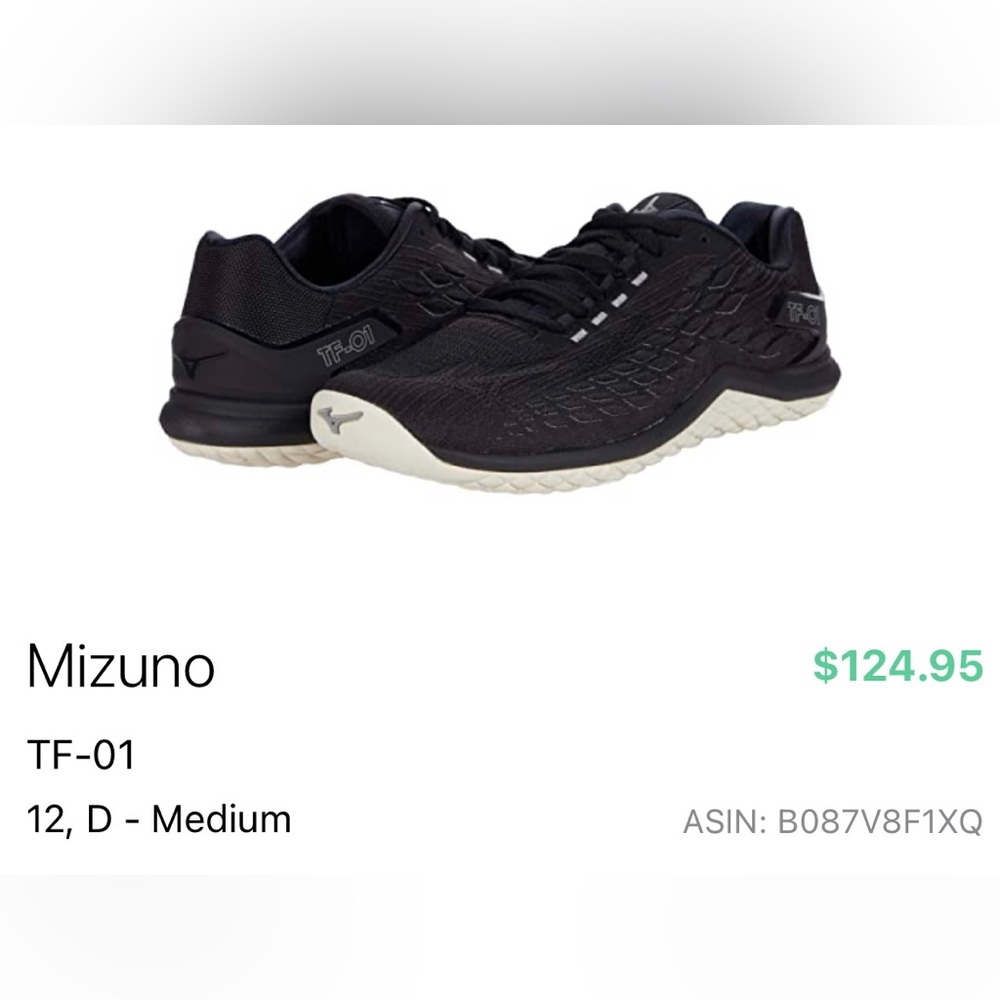 Mizuno TF-01 size 12 training shoes